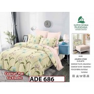 Lenjerie din finet  6 piese si cearceaf cu elastic - ADE 686