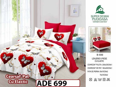 Lenjerie din finet  6 piese si cearceaf cu elastic - ADE 699 Lenjerie din finet  6 piese si cearceaf cu elastic - ADE 699