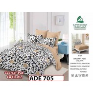 Lenjerie din finet  6 piese si cearceaf cu elastic - ADE 705