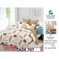 Lenjerie din finet  6 piese si cearceaf cu elastic - ADE 707