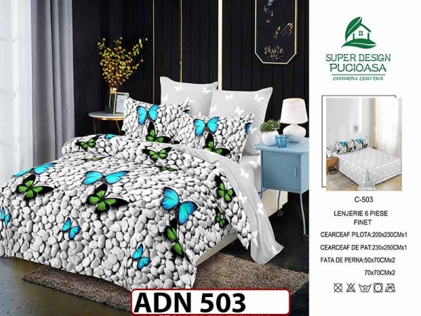 Lenjerie din finet 6 piese - ADN 503 Lenjerie din finet 6 piese - ADN 503