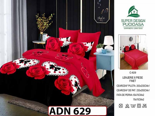 Lenjerie din finet 6 piese - ADN 629 Lenjerie din finet 6 piese - ADN 629