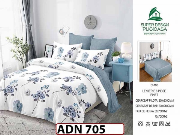Lenjerie din finet  6 piese - ADN 705