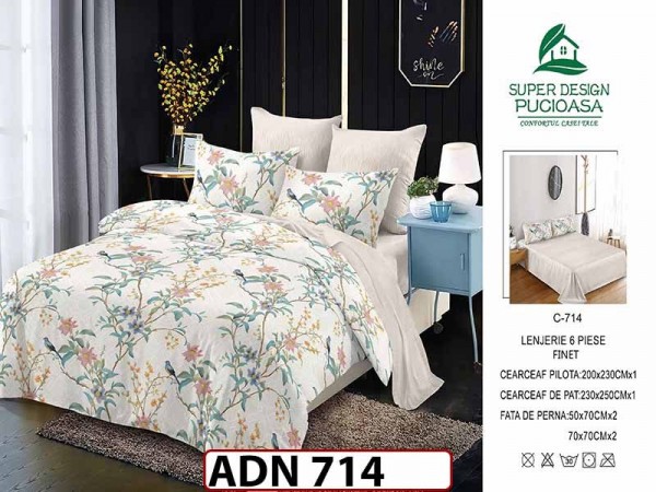 Lenjerie din finet 6 piese - ADN 714 Lenjerie din finet 6 piese - ADN 714