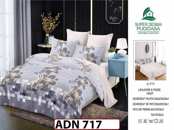 Lenjerie din finet 6 piese - ADN 717 Lenjerie din finet 6 piese - ADN 717