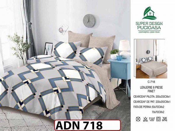 Lenjerie din finet 6 piese - ADN 718 Lenjerie din finet 6 piese - ADN 718