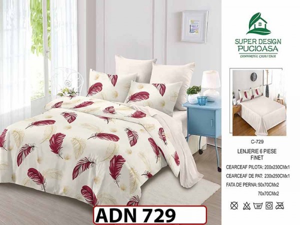 Lenjerie din finet 6 piese - ADN 729 Lenjerie din finet 6 piese - ADN 729