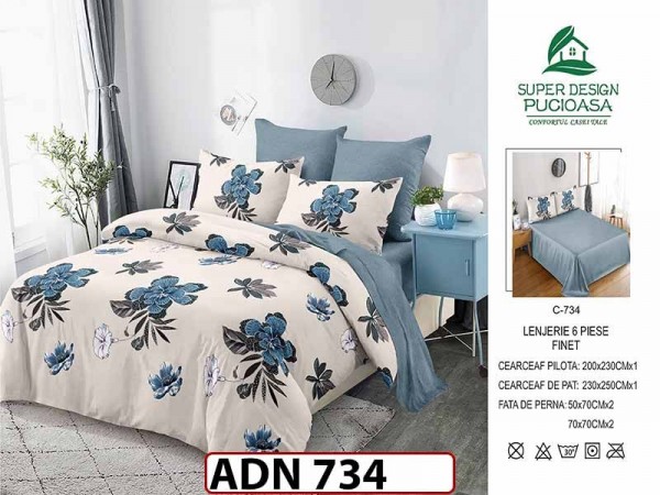 Lenjerie din finet 6 piese - ADN 734 Lenjerie din finet 6 piese - ADN 734