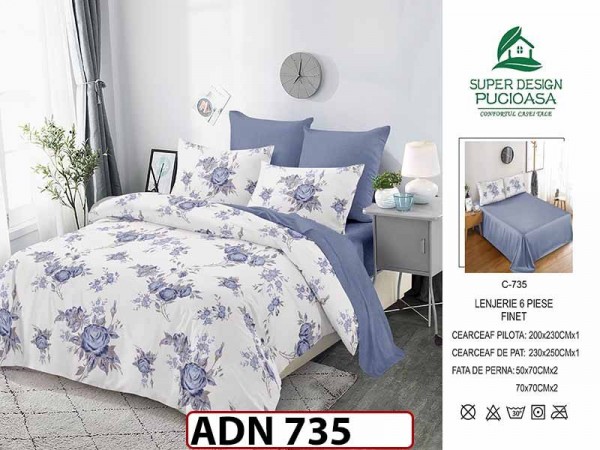 Lenjerie din finet 6 piese - ADN 735 Lenjerie din finet 6 piese - ADN 735