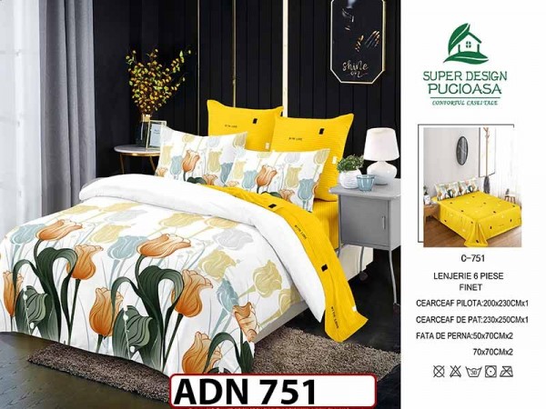 Lenjerie din finet 6 piese - ADN 751 Lenjerie din finet 6 piese - ADN 751