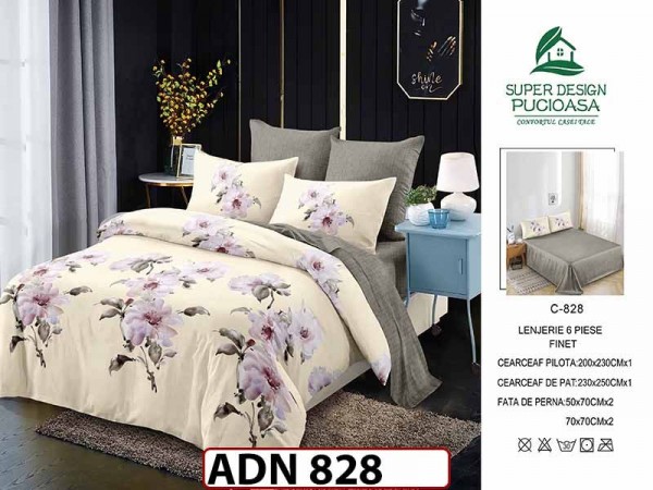 Lenjerie din finet 6 piese - ADN 828 Lenjerie din finet 6 piese - ADN 828