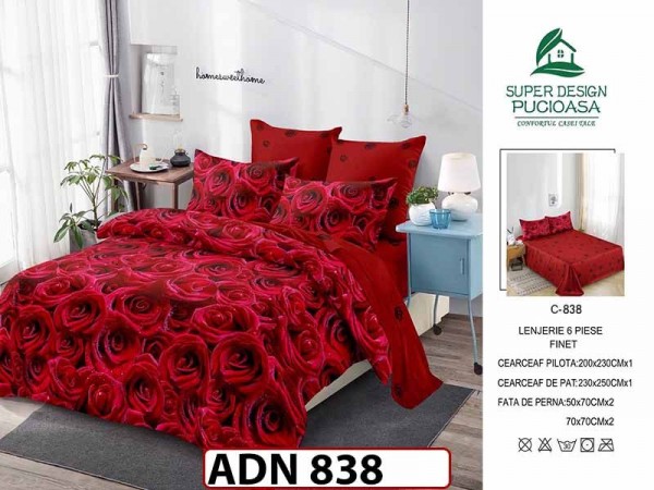 Lenjerie din finet 6 piese - ADN 838 Lenjerie din finet 6 piese - ADN 838