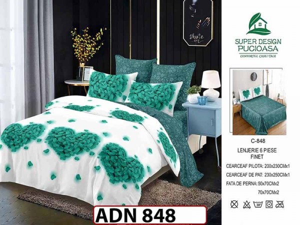 Lenjerie din finet 6 piese - ADN 848 Lenjerie din finet 6 piese - ADN 848