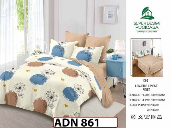 Lenjerie din finet 6 piese - ADN 861 Lenjerie din finet 6 piese - ADN 861