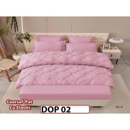 Lenjerie din Finet 6 piese cu pliuri cu Cearceaf Elastic - DOP02