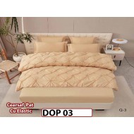 Lenjerie din Finet 6 piese cu pliuri cu Cearceaf Elastic - DOP03