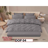 Lenjerie din Finet 6 piese cu pliuri cu Cearceaf Elastic - DOP04