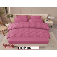 Lenjerie din Finet 6 piese cu pliuri cu Cearceaf Elastic - DOP06