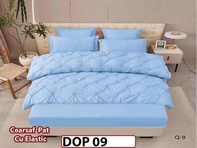 Lenjerie din Finet 6 piese cu pliuri cu Cearceaf Elastic - DOP09 Lenjerie din Finet 6 piese cu pliuri cu Cearceaf Elastic - DOP09