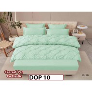 Lenjerie din Finet 6 piese cu pliuri cu Cearceaf Elastic - DOP10