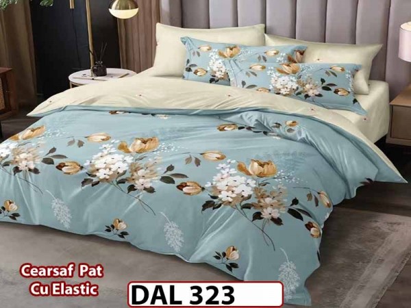 Lenjerie din finet cu 6 piese si cearceaf cu Elastic - DAL323 Lenjerie din finet cu 6 piese si cearceaf cu Elastic - DAL323