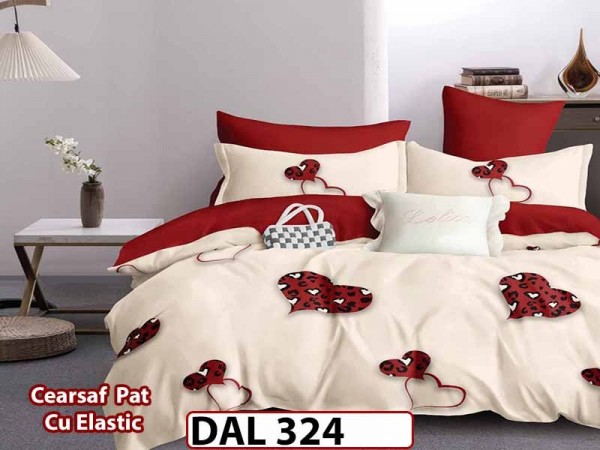 Lenjerie din finet cu 6 piese si cearceaf cu Elastic - DAL324 Lenjerie din finet cu 6 piese si cearceaf cu Elastic - DAL324