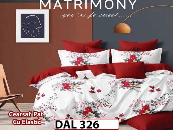 Lenjerie din finet cu 6 piese si cearceaf cu Elastic - DAL326 Lenjerie din finet cu 6 piese si cearceaf cu Elastic - DAL326
