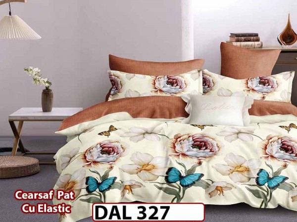 Lenjerie din finet cu 6 piese si cearceaf cu Elastic - DAL327 Lenjerie din finet cu 6 piese si cearceaf cu Elastic - DAL327
