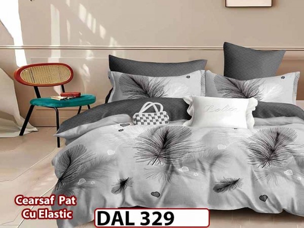 Lenjerie din finet cu 6 piese si cearceaf cu Elastic - DAL329 Lenjerie din finet cu 6 piese si cearceaf cu Elastic - DAL329
