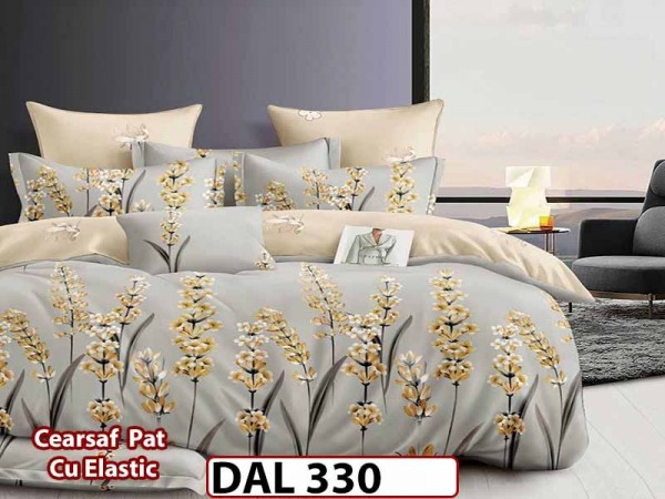 Lenjerie din finet cu 6 piese si cearceaf cu Elastic - DAL330 Lenjerie din finet cu 6 piese si cearceaf cu Elastic - DAL330