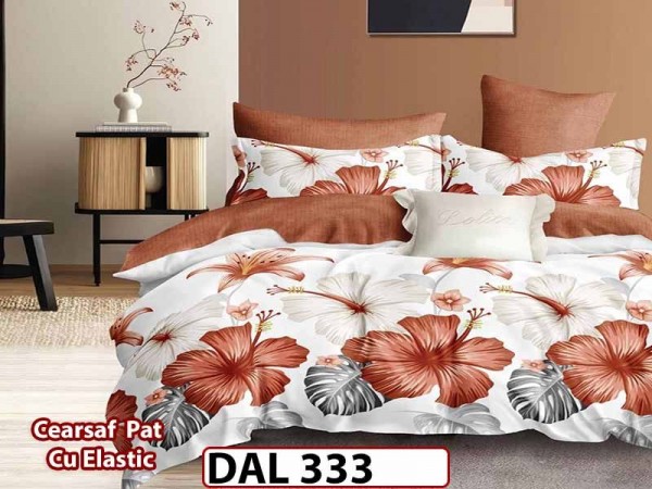 Lenjerie din finet cu 6 piese si cearceaf cu Elastic - DAL333 Lenjerie din finet cu 6 piese si cearceaf cu Elastic - DAL333