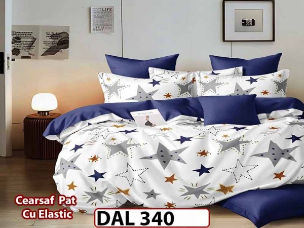 Lenjerie din finet cu 6 piese si cearceaf cu Elastic - DAL340 Lenjerie din finet cu 6 piese si cearceaf cu Elastic - DAL340