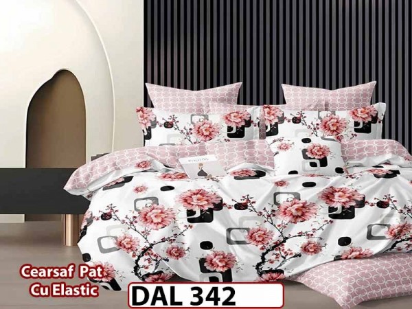 Lenjerie din finet cu 6 piese si cearceaf cu Elastic - DAL342 Lenjerie din finet cu 6 piese si cearceaf cu Elastic - DAL342