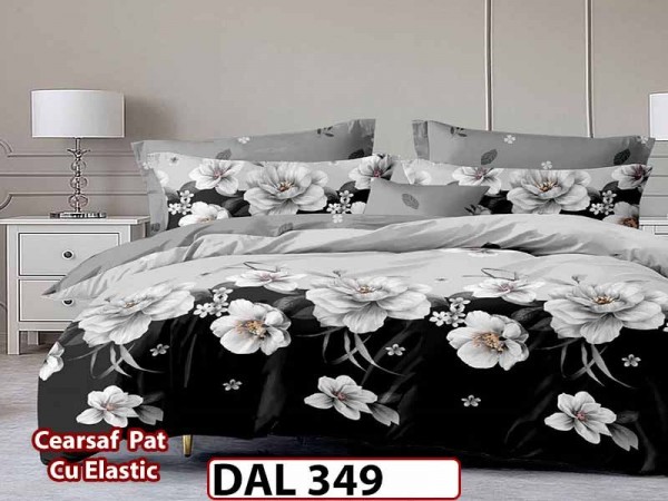 Lenjerie din finet cu 6 piese si cearceaf cu Elastic - DAL349 Lenjerie din finet cu 6 piese si cearceaf cu Elastic - DAL349
