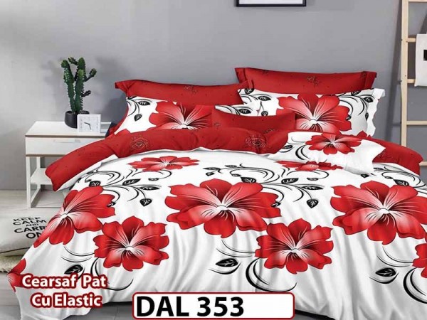 Lenjerie din finet cu 6 piese si cearceaf cu Elastic - DAL353 Lenjerie din finet cu 6 piese si cearceaf cu Elastic - DAL353