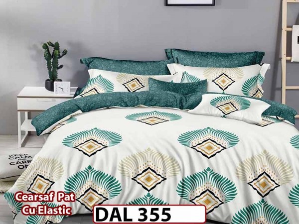 Lenjerie din finet cu 6 piese si cearceaf cu Elastic - DAL355 Lenjerie din finet cu 6 piese si cearceaf cu Elastic - DAL355