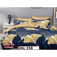 Lenjerie din finet cu 6 piese si cearceaf cu Elastic - DAL358