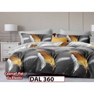Lenjerie din finet cu 6 piese si cearceaf cu Elastic - DAL360