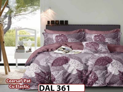 Lenjerie din finet cu 6 piese si cearceaf cu Elastic - DAL361