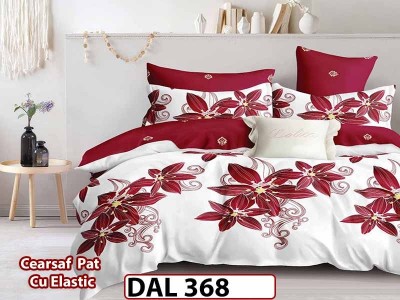 Lenjerie din finet cu 6 piese si cearceaf cu Elastic - DAL368