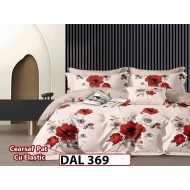 Lenjerie din finet cu 6 piese si cearceaf cu Elastic - DAL369