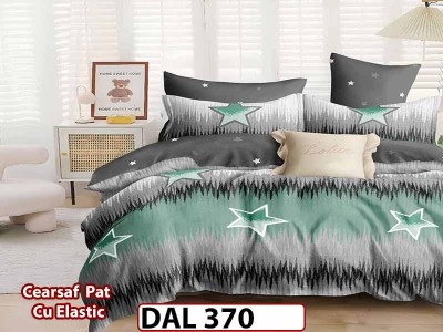 Lenjerie din finet cu 6 piese si cearceaf cu Elastic - DAL370