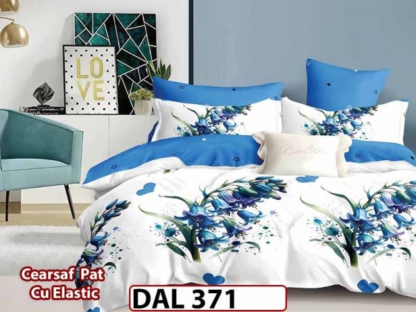 Lenjerie din finet cu 6 piese si cearceaf cu Elastic - DAL371 Lenjerie din finet cu 6 piese si cearceaf cu Elastic - DAL371