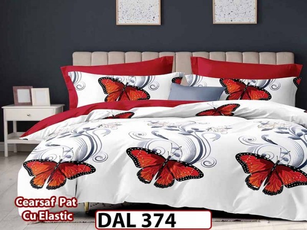 Lenjerie din finet cu 6 piese si cearceaf cu Elastic - DAL374 Lenjerie din finet cu 6 piese si cearceaf cu Elastic - DAL374