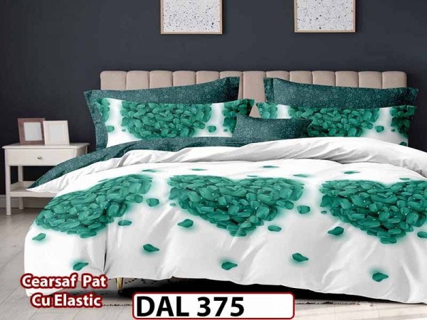 Lenjerie din finet cu 6 piese si cearceaf cu Elastic - DAL375 Lenjerie din finet cu 6 piese si cearceaf cu Elastic - DAL375