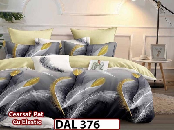 Lenjerie din finet cu 6 piese si cearceaf cu Elastic - DAL376 Lenjerie din finet cu 6 piese si cearceaf cu Elastic - DAL376