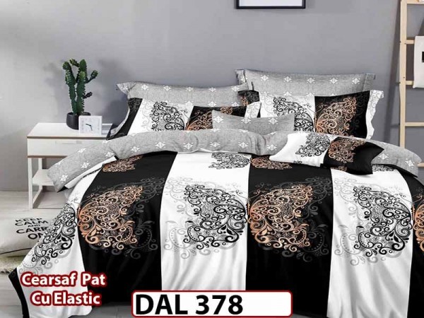Lenjerie din finet cu 6 piese si cearceaf cu Elastic - DAL378 Lenjerie din finet cu 6 piese si cearceaf cu Elastic - DAL378