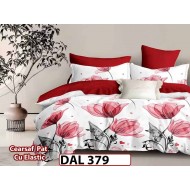 Lenjerie din finet cu 6 piese si cearceaf cu Elastic - DAL379