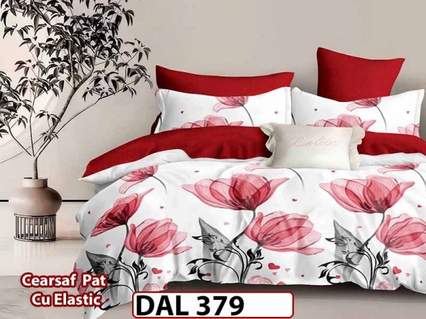 Lenjerie din finet cu 6 piese si cearceaf cu Elastic - DAL379 Lenjerie din finet cu 6 piese si cearceaf cu Elastic - DAL379