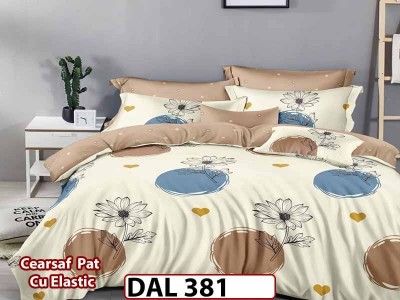 Lenjerie din finet cu 6 piese si cearceaf cu Elastic - DAL381